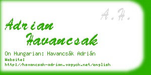 adrian havancsak business card