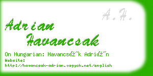 adrian havancsak business card